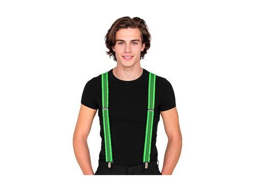 Bretele cu volane verde neon