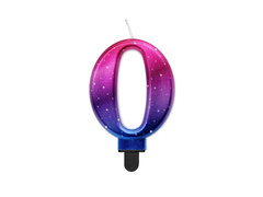 Lumânare numerică metalică Night Sky - 0 - zero