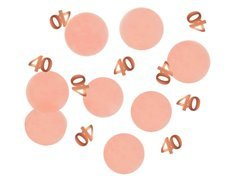 Confetti pentru a 40-a aniversare roz auriu - 25g