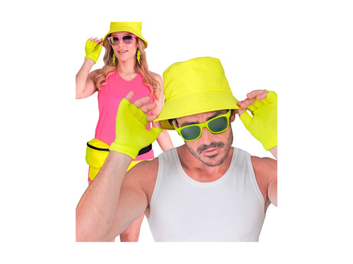 Mănuși fără degete galben neon