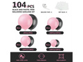Set de baloane pentru ghirlanda de baloane negru / roz - 104 buc.