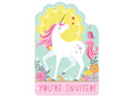 Invitații aniversare unicorn - 8 buc.