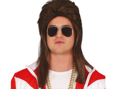 Peruca maro pentru bărbați din anii 1970 - 1 buc.