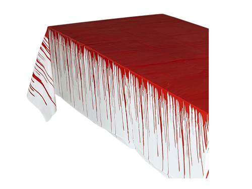 Față de masă pătată cu sânge - 137 x 275 cm - 1 buc.