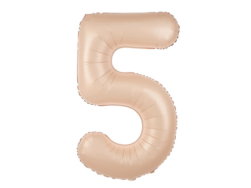 Balon din folie caramel cifra 5 - 100 cm - 1 buc.
