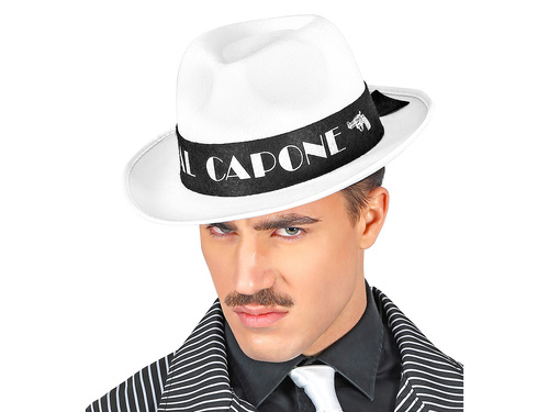 Pălărie albă de gangster Al Capone - 1 buc.