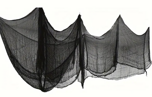 Plasă neagră de Halloween - 210 x 300 cm - 1 buc.