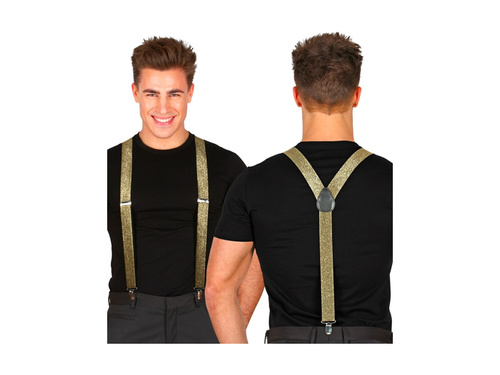 Bretele din lurex auriu