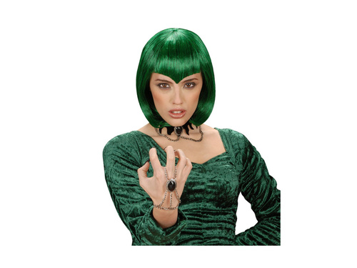 Brățară gotică cu lanț și medalion negru