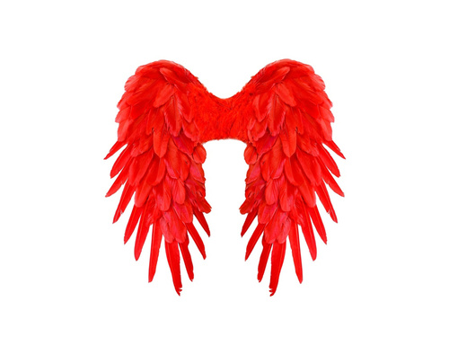 Aripi de pene pliabile roșii 50×50 cm