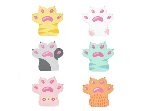 Set de hârtie pentru pisici - cești+șervețele+servețele - 24 buc.