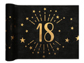 Suport de masă imprimat pentru decorarea celei de-a 18-a aniversări Sparkling - 30 cm x 5 m - 1 buc.