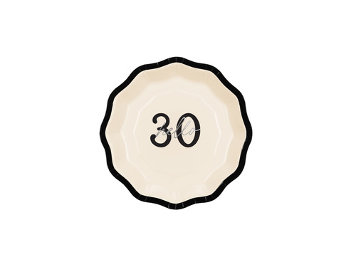 Farfurii aniversare "Hello 30" - 18 cm - 6 buc.