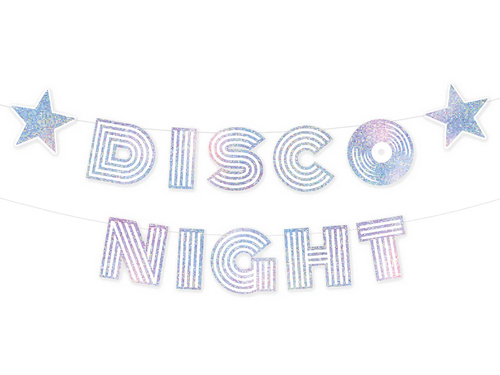 Ghirlandă Disco argintie - 1 buc.