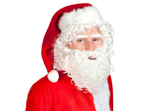 Peruca lui Moș Crăciun cu barbă și sprâncene - 1 kpl.