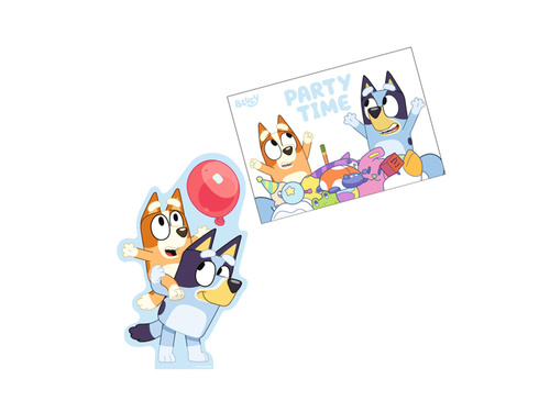 Invitații aniversare Bluey - 8 buc.