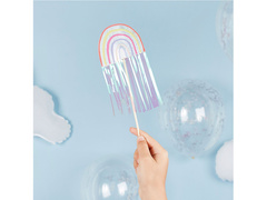 Toppere pentru tort Rainbow - 20cm x 7.5cm -5 buc.