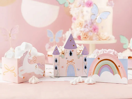 Cutii pentru gustări Castel și Unicorni - 6 buc.