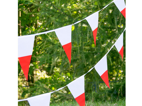 Polonia Flag Hanging Banner - 27x19 cm - 5.5 m