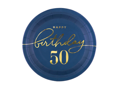 Set albastru marin pentru a 50-a aniversare - 12 buc.
