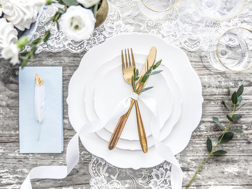 Panglică satinată, albă, 25 mm / 25 m, 1 buc.