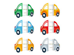 Invitații aniversare Cars - 6 buc.