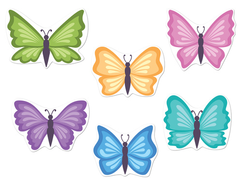Decorațiuni cu două fețe Fluturi - 12 buc.