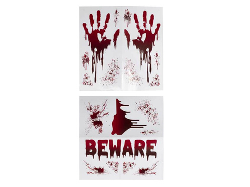 Decorarea ferestrei Urme de picioare însângerate