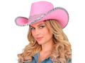 Pălărie de cowboy cu paiete roz - 1 buc.