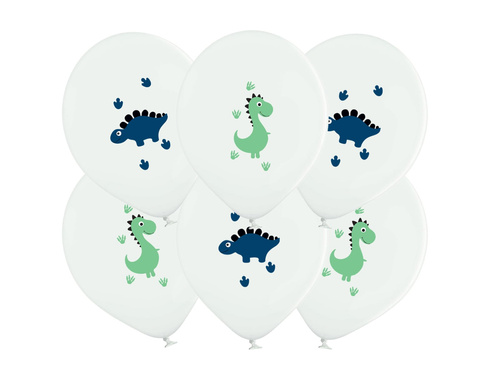 Baloane imprimate Jolly Dinosaurs - 37 cm - 50 buc.