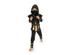 Costum ninja negru - 1 buc.