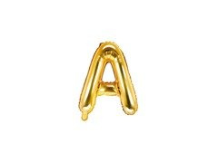 Balon din folie litera "A" auriu - 35 cm