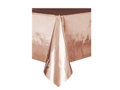 Față de masă metalică aur roz - 137 x 274 cm - 1 buc.