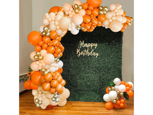 Set de baloane pentru ghirlandă în culori maro și auriu – 80 de bucăți.