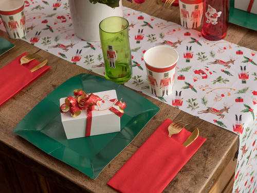 Buzunare pentru tacâmuri Airlaid roșu - 40 cm - 12 buc.