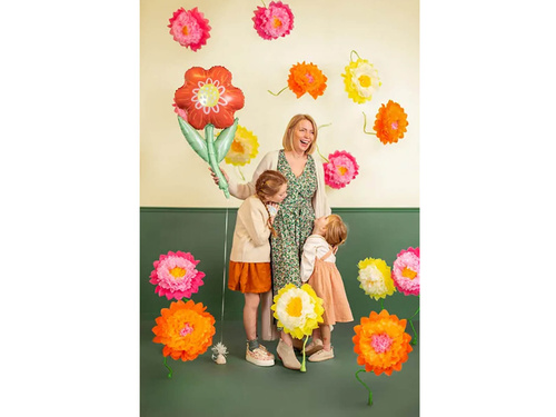 Decorațiuni suspendate din hârtie tissue Flori - 35 cm - 3 buc.