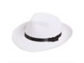 Pălărie de gangster albă cu bordură neagră - 1 buc.