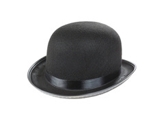 Pălărie bowler neagră - 1 buc.