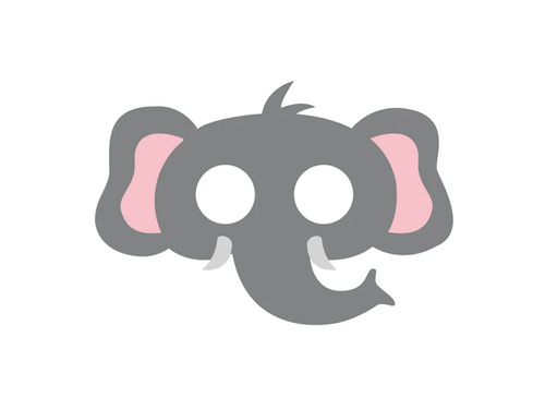 Mască din fetru Elefant - 1 buc.