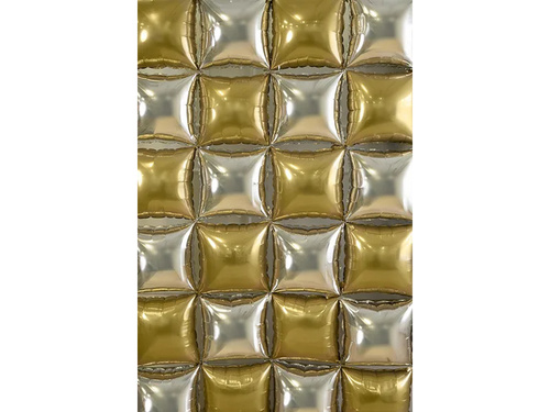 Baloane din folie pătrate aurii și argintii - 35 x 35 cm - 4 buc.