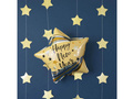 Balon cu steluță de folie Happy New Year - 45 cm - 1 buc.