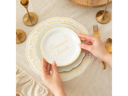 Farfurii de hârtie pentru Sfânta Împărtășanie - 18 cm - 6 buc.