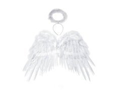 Aripi de înger albe cu halo - 50 x 35 cm - 1 buc.