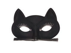 Mască de carnaval cu pisică neagră - 1 buc.