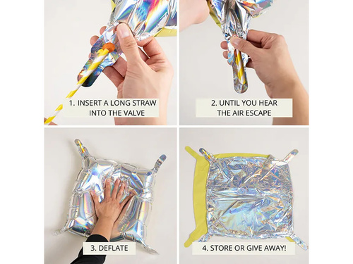 Baloane din folie Pătrate roz murdar - 35 x 35 cm - 4 buc.