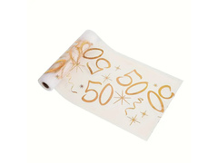 Suport de masă imprimat pentru decorarea celei de-a 50-a aniversări - 28 cm x 5 m - 1 buc.
