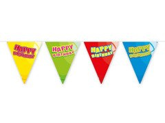 Banner cu steag Happy Birthday - 3m - 1 buc.
