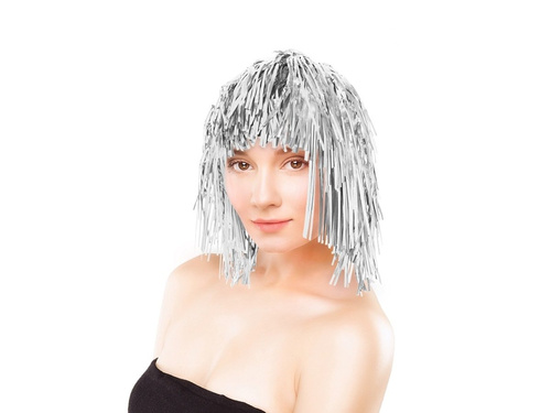 Peruca folie - argintie.