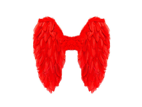 Aripi de pene pliabile roșii 50×50 cm