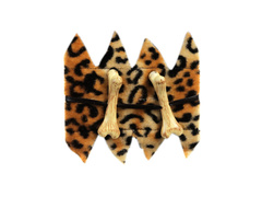 Brățară panteră din os și blană